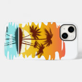 Individuelle Name Tropical Island Sunset Case-Mate iPhone Hülle (Rückseite (Horizontal))