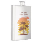 Individuelle Name Tropical Island Sunset Flachmann (Rechts)