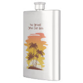 Individuelle Name Tropical Island Sunset Flachmann (Links)