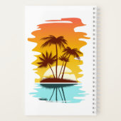 Individuelle Name Tropical Island Sunset Notizblock (Rückseite)