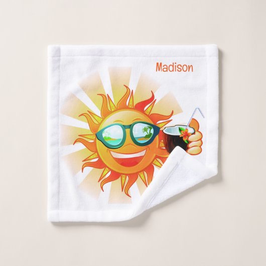 Individuelle Name Tropical Sun Waschlappen (Waschlappen)