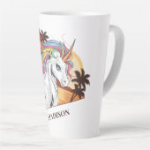 Individuelle Name Tropical Unicorn Milchtasse (Rechte Ecke)