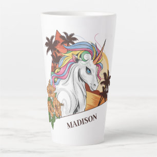 Individuelle Name Tropical Unicorn Milchtasse