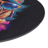 Individuelle Name Tropischer Urlaubshund Schneidebrett (Ecke)