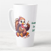 Individuelle Name-Truthühner-Häkchen Milchtasse (Linke Ecke)