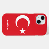 Individuelle Name Türkei-Flagge Case-Mate iPhone Hülle (Rückseite (Horizontal))