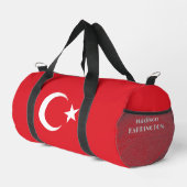 Individuelle Name Türkei-Flagge Duffle Bag (Rechte Ecke)