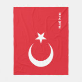 Individuelle Name Türkei-Flagge Fleecedecke (Vorderseite)