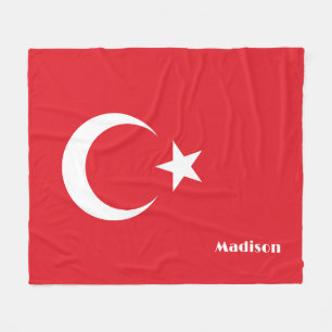 Individuelle Name Türkei-Flagge Fleecedecke