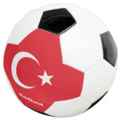 Individuelle Name Türkei-Flagge Fußball (Dreiviertel)