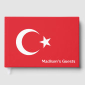 Individuelle Name Türkei-Flagge Gästebuch (Vorderseite)