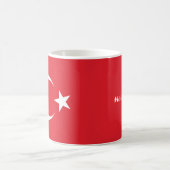 Individuelle Name Türkei-Flagge Kaffeetasse (Mittel)