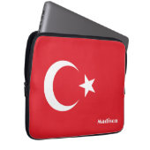 Individuelle Name Türkei-Flagge Laptopschutzhülle (Vorne Rechts)