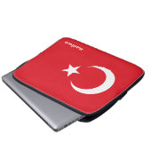 Individuelle Name Türkei-Flagge Laptopschutzhülle (Vorne Knopf)