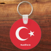 Individuelle Name Türkei-Flagge Schlüsselanhänger (Vorderseite)