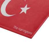 Individuelle Name Türkei-Flagge Schneidebrett (Ecke)