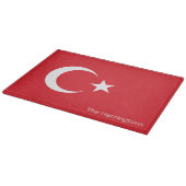 Individuelle Name Türkei-Flagge Schneidebrett (Ecke)