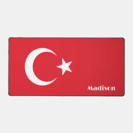 Individuelle Name Türkei-Flagge Schreibtischunterlage