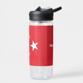Individuelle Name Türkei-Flagge Trinkflasche (Links)