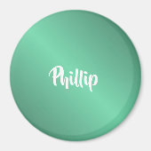 Individuelle Name türkis glänzend Magnet (Vorne)
