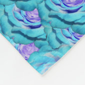 Individuelle Name türkis Rose Rosa Glitzer Bug Fleecedecke (Ecke)