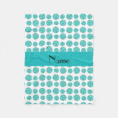 Individuelle Name Türkis Volleyball-Muster Fleecedecke (Vorderseite)