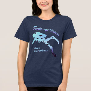 Individuelle Name Turks und Caicos Diving Tri-Blend Shirt
