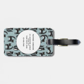 Individuelle Name Tuxedo Gepäckanhänger (Rückseite horizontal)