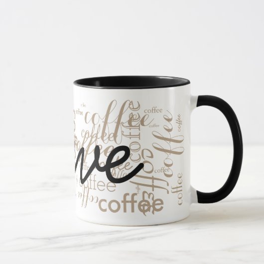individuelle Name-Typografie Tasse (Rechts)