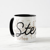 individuelle Name-Typografie Tasse (Vorderseite Links)