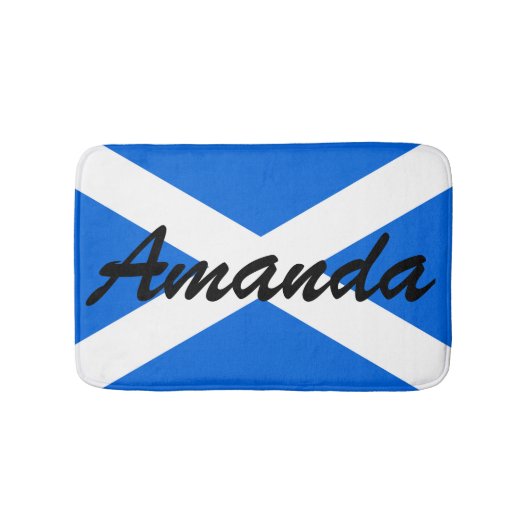 Individuelle Name über die schottische Flagge Badematte (Vorderseite)
