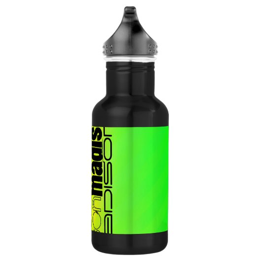 Individuelle Name über Neon Aqua Green und Gelb Trinkflasche (Rechts)