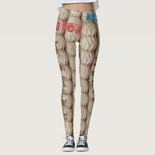 Individuelle Name Übung Leggings (Vorderseite)