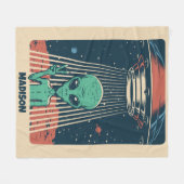 INDIVIDUELLE NAME UFO ALIEN FLEECEDECKE (Vorderseite (Horizontal))