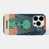 INDIVIDUELLE NAME UFO ALIEN iPhone HÜLLE (Rückseite (Horizontal))