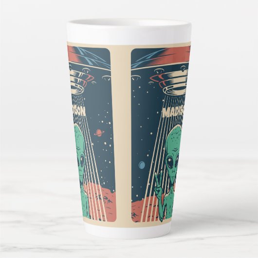 INDIVIDUELLE NAME UFO ALIEN MILCHTASSE (Vorderseite)