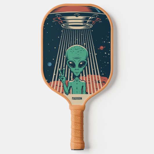 INDIVIDUELLE NAME UFO ALIEN PICKLEBALL SCHLÄGER (Vorderseite)