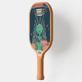 INDIVIDUELLE NAME UFO ALIEN PICKLEBALL SCHLÄGER (Links)