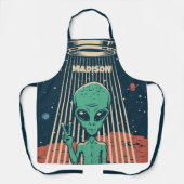 INDIVIDUELLE NAME UFO ALIEN SCHÜRZE (Vorderseite)