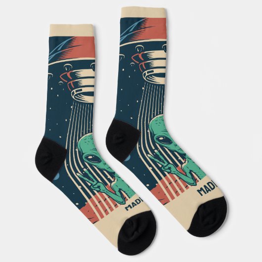 INDIVIDUELLE NAME UFO ALIEN SOCKEN (Rechts)