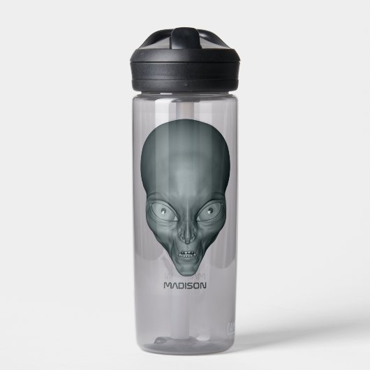 INDIVIDUELLE NAME UFO ALIEN TRINKFLASCHE (Vorderseite)