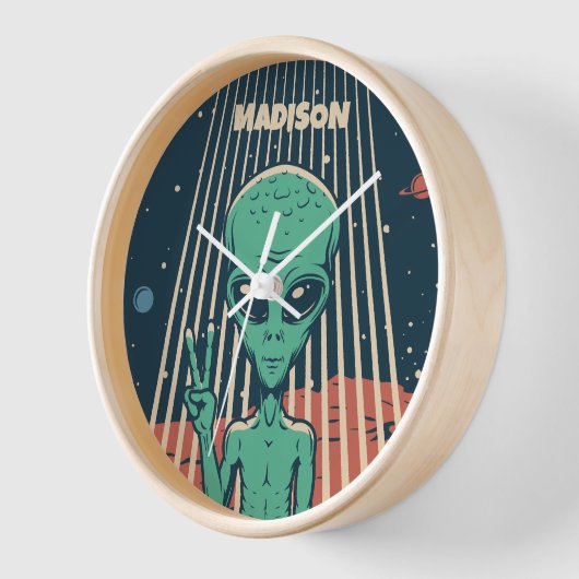 INDIVIDUELLE NAME UFO ALIEN UHR (Winkel)