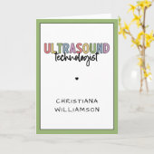 Individuelle Name Ultrasound Technologe Karte (Gelbe Blume)