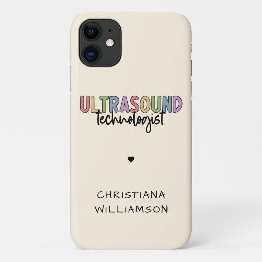 Individuelle Name Ultrasound Technologist Geschenk Case-Mate iPhone Hülle (Rückseite)