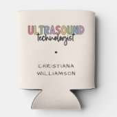 Individuelle Name Ultrasound Technologist Geschenk Dosenkühler (Rückseite)