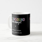 Individuelle Name Ultrasound Technologist Geschenk Kaffeetasse (Vorderseite Links)