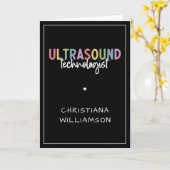 Individuelle Name Ultrasound Technologist Geschenk Karte (Gelbe Blume)