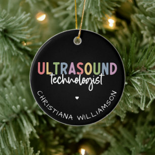 Individuelle Name Ultrasound Technologist Geschenk Keramik Ornament