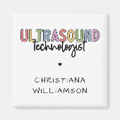 Individuelle Name Ultrasound Technologist Geschenk Magnet (Vorne)