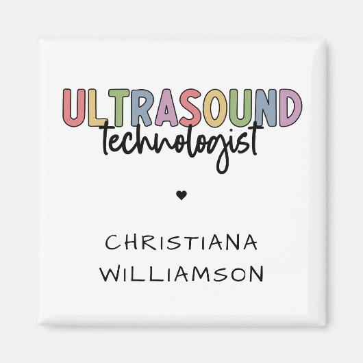 Individuelle Name Ultrasound Technologist Geschenk Magnet (Vorne)